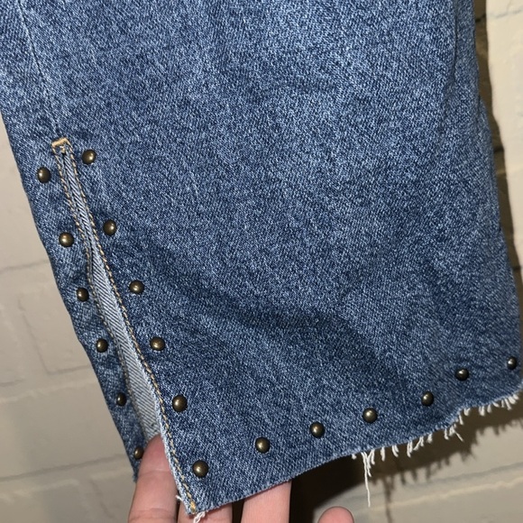 Torrid Blue Distressed Jeans denim high rise straight 18 regular NEW - Picture 2 of 7